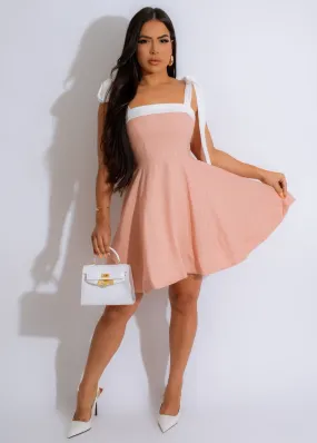 All For Me Linen Mini Dress Pink