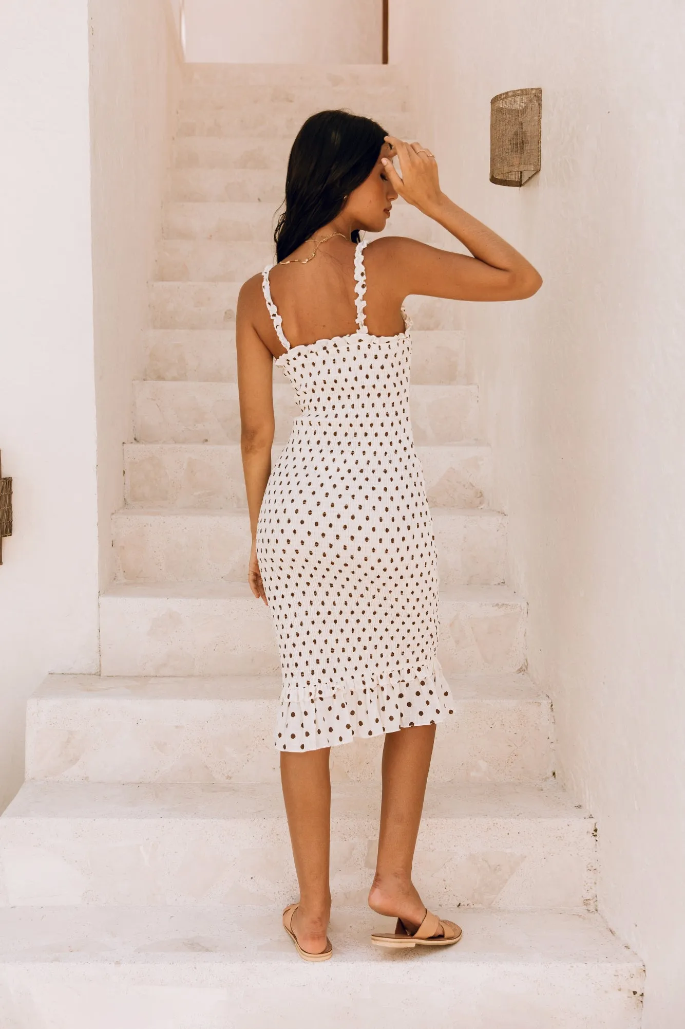 Almond Suns Midi Dress