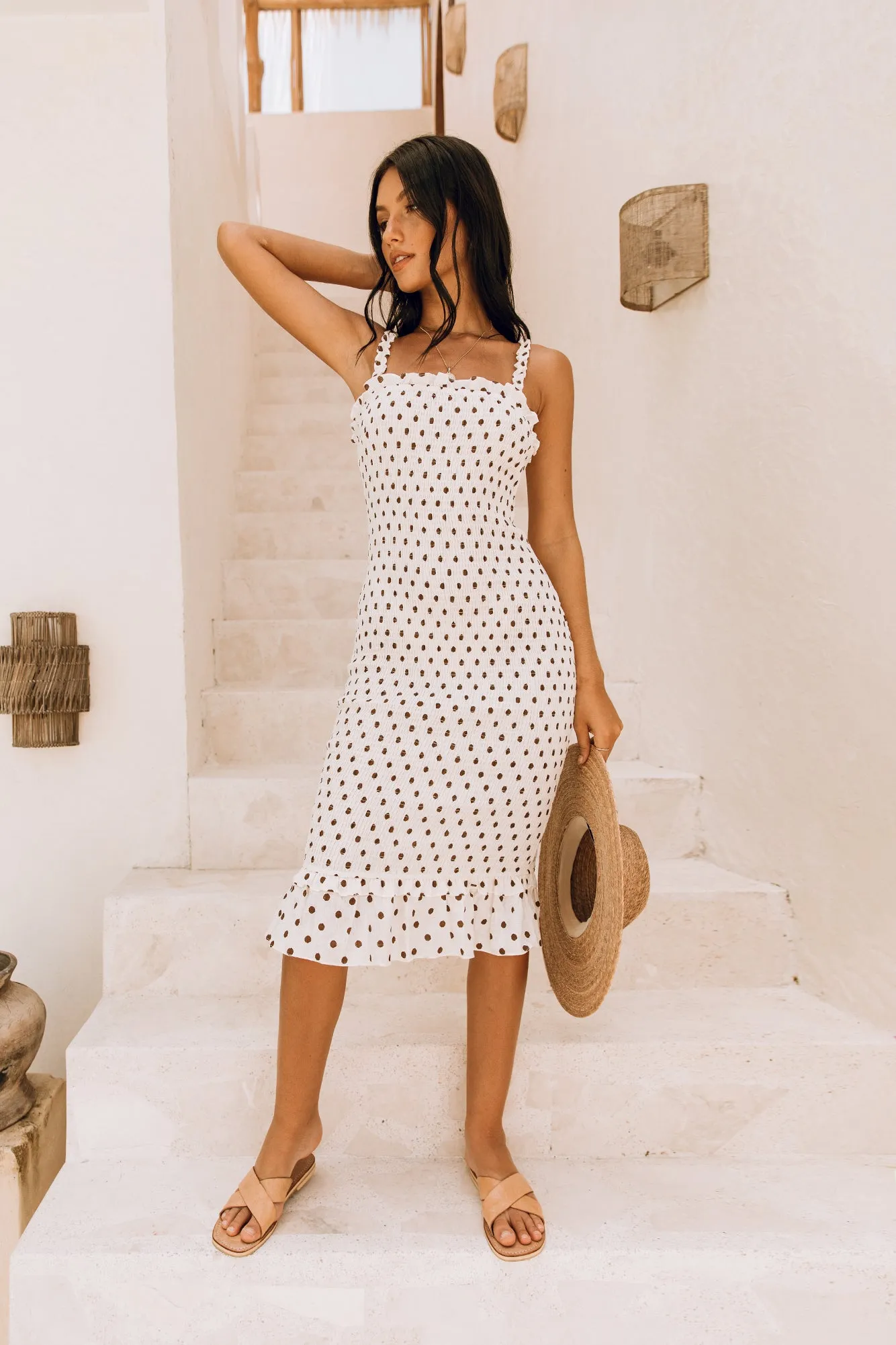 Almond Suns Midi Dress