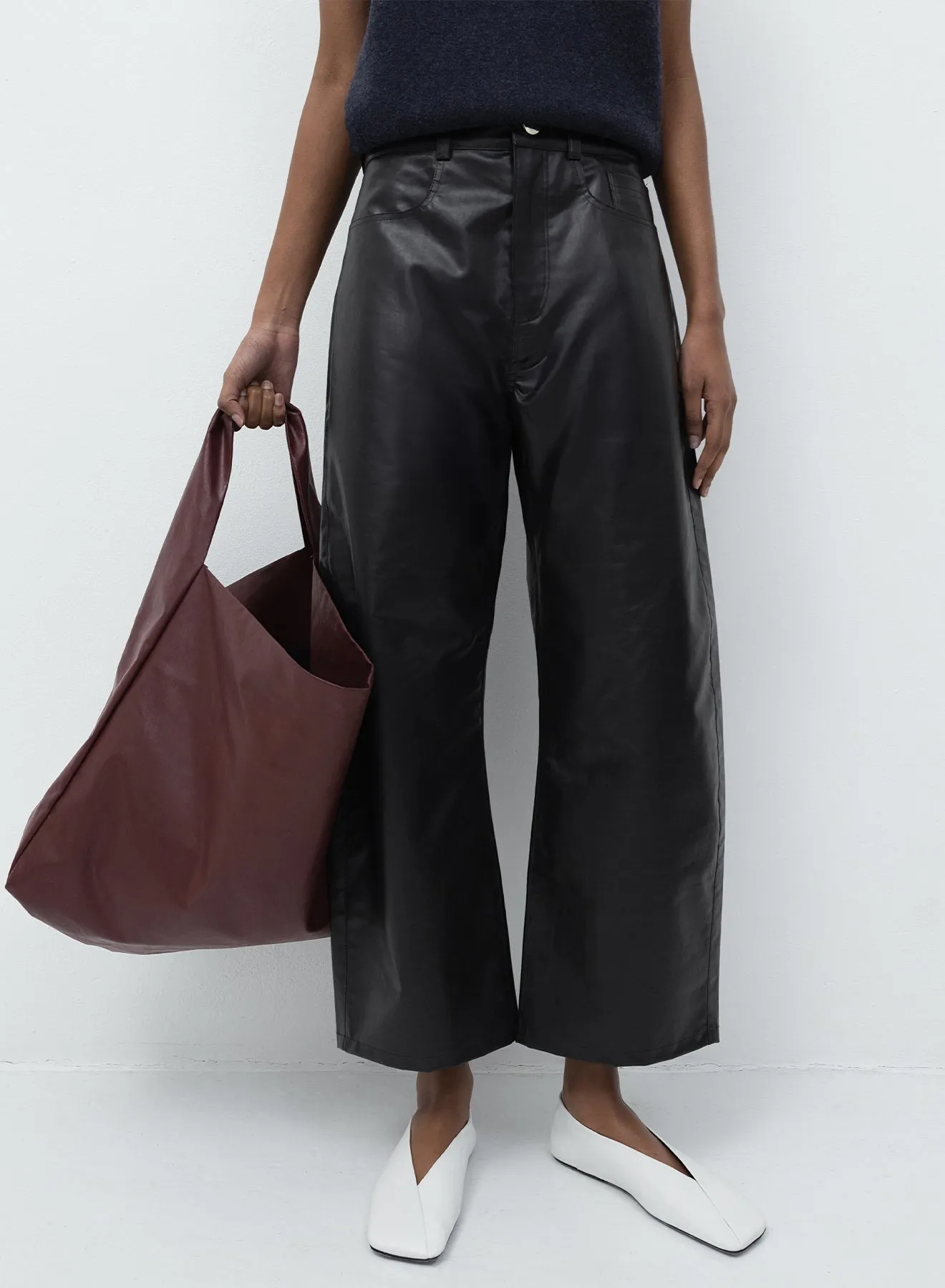 Balloon trousers oil | black