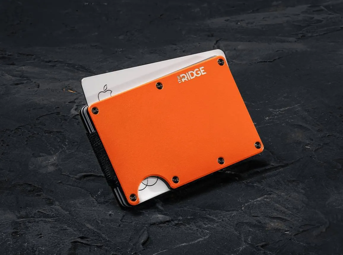 Basecamp Orange | Aluminum Minimalist Wallet - Cash Strap