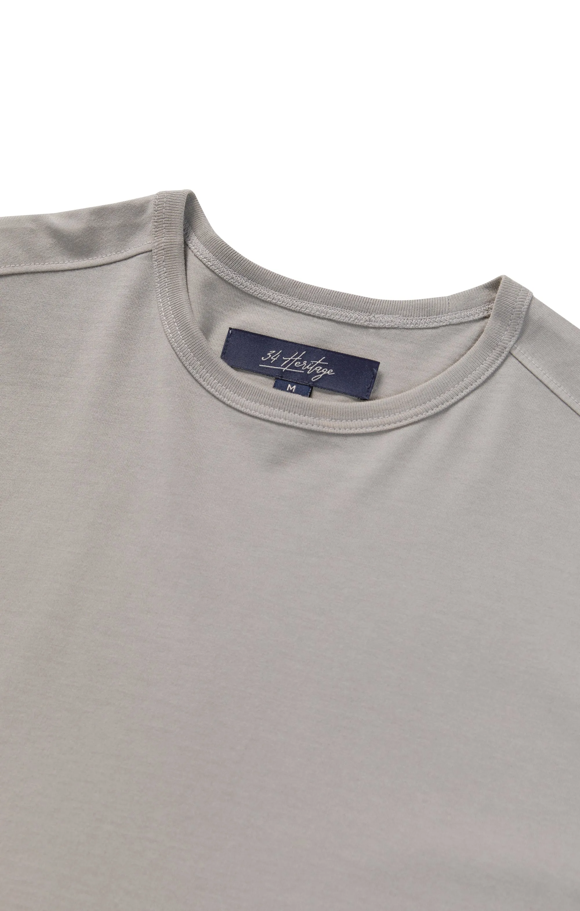 Basic Crew Neck T-Shirt in White Dove