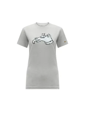 BF Colour Block Dog T-shirt in Grey