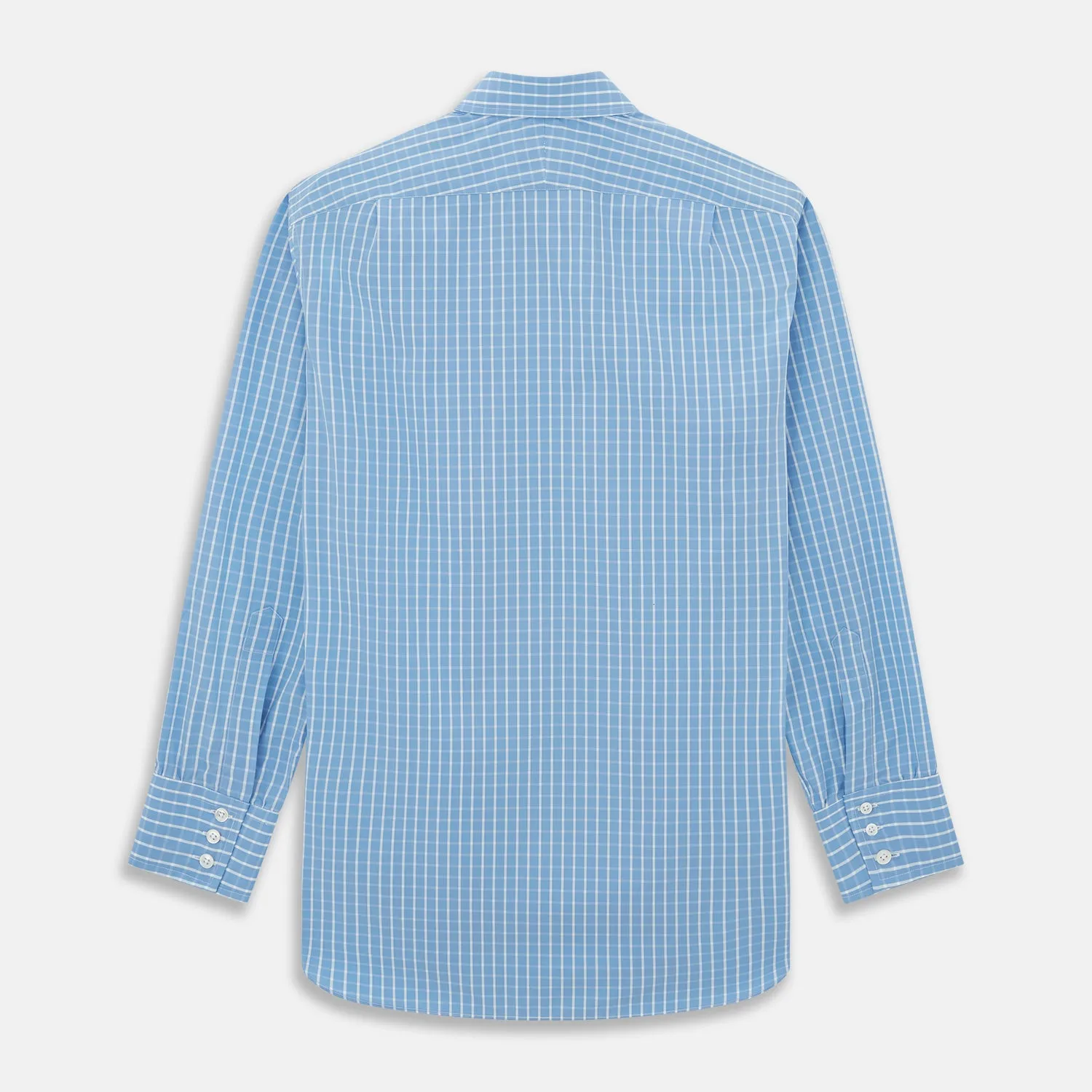 BLUE & WHITE CHECK COTTON REGULAR FIT SHIRT