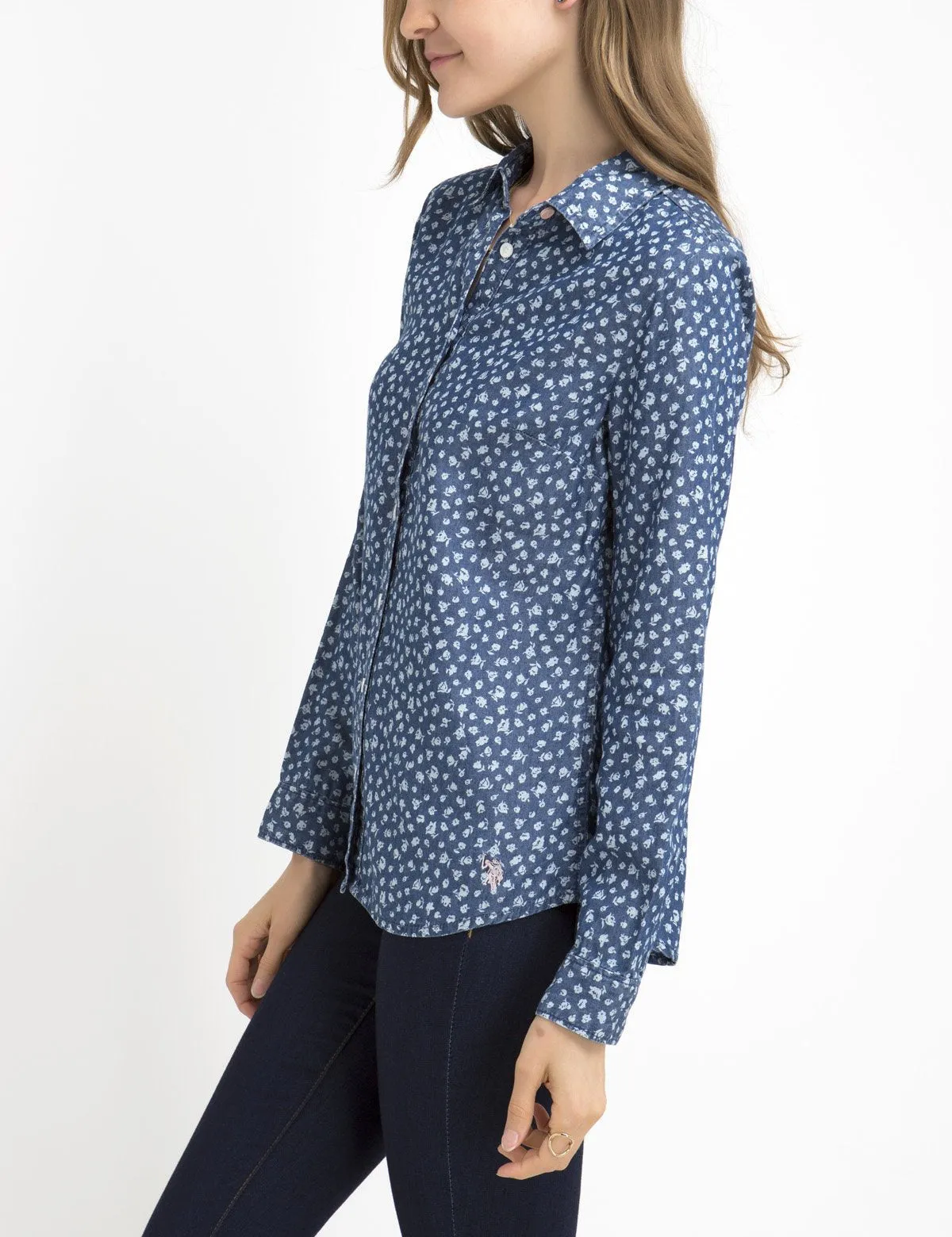 BOTANICAL LIGHTWEIGHT CHAMBRAY SHIRT