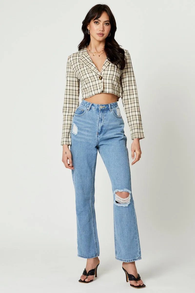 Check Crop Shirt