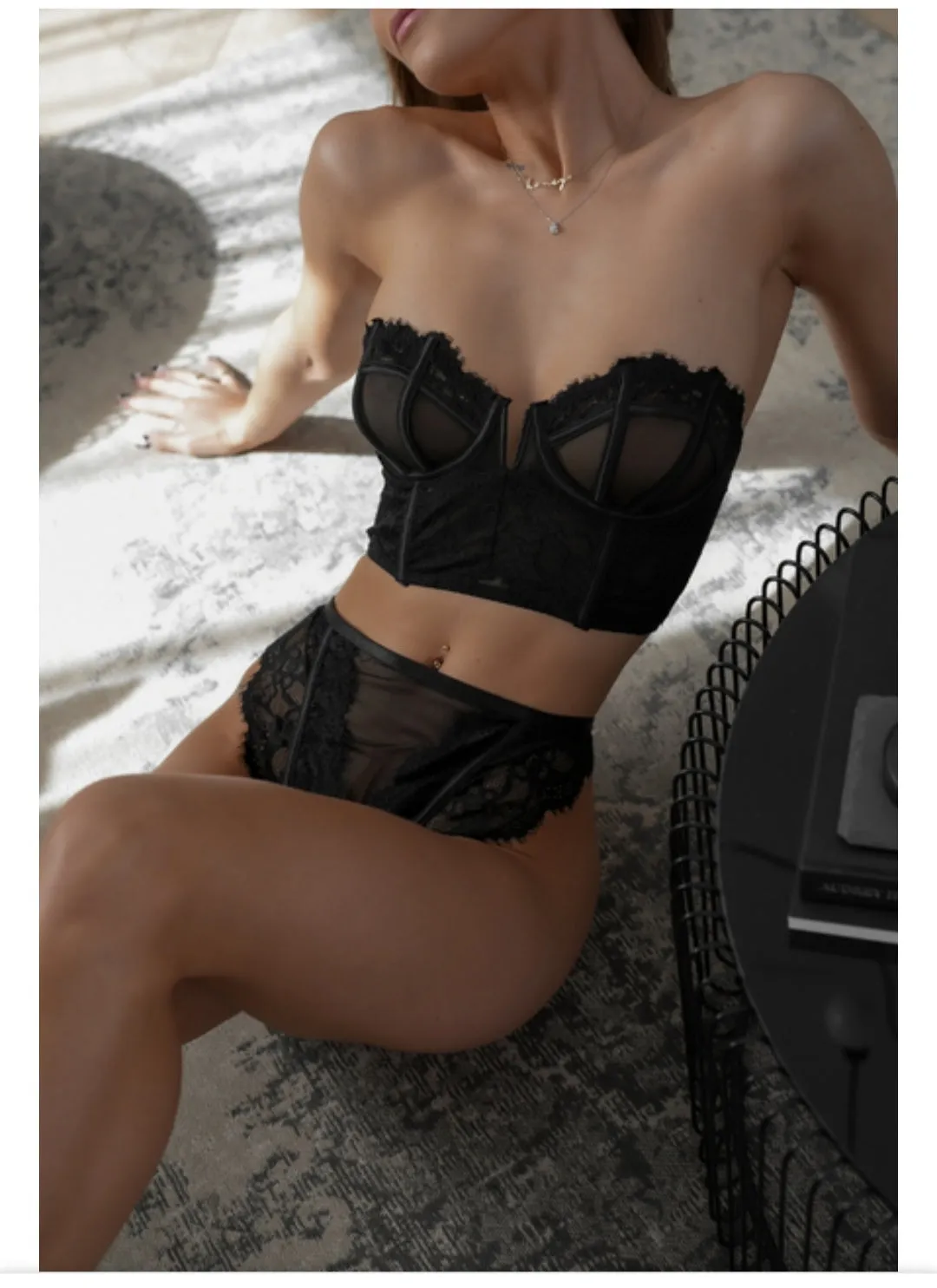 Chloe 2-pc. Underwire Bustier Bra & High-Waisted Panty Set