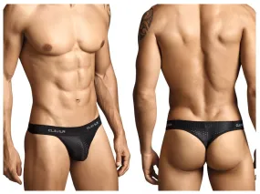 Clever 0001 Mesh Thong Black