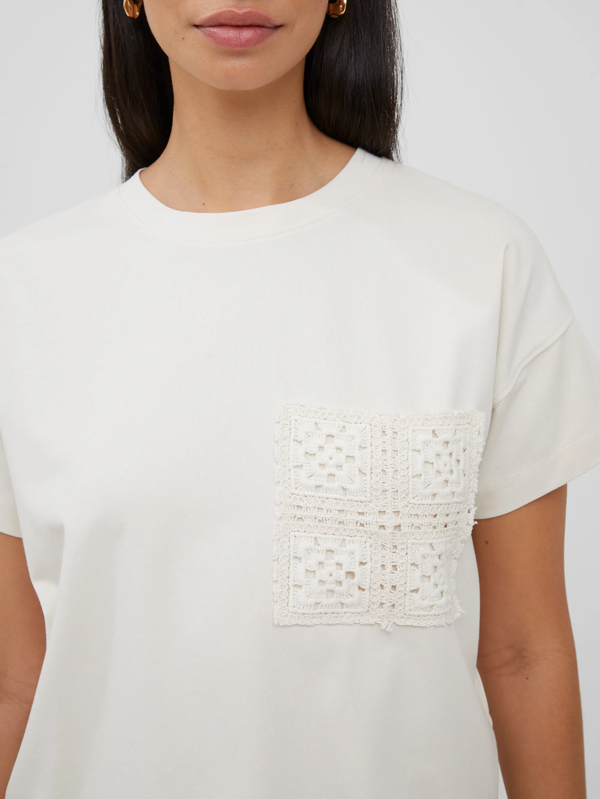 Crochet Pocket T-Shirt