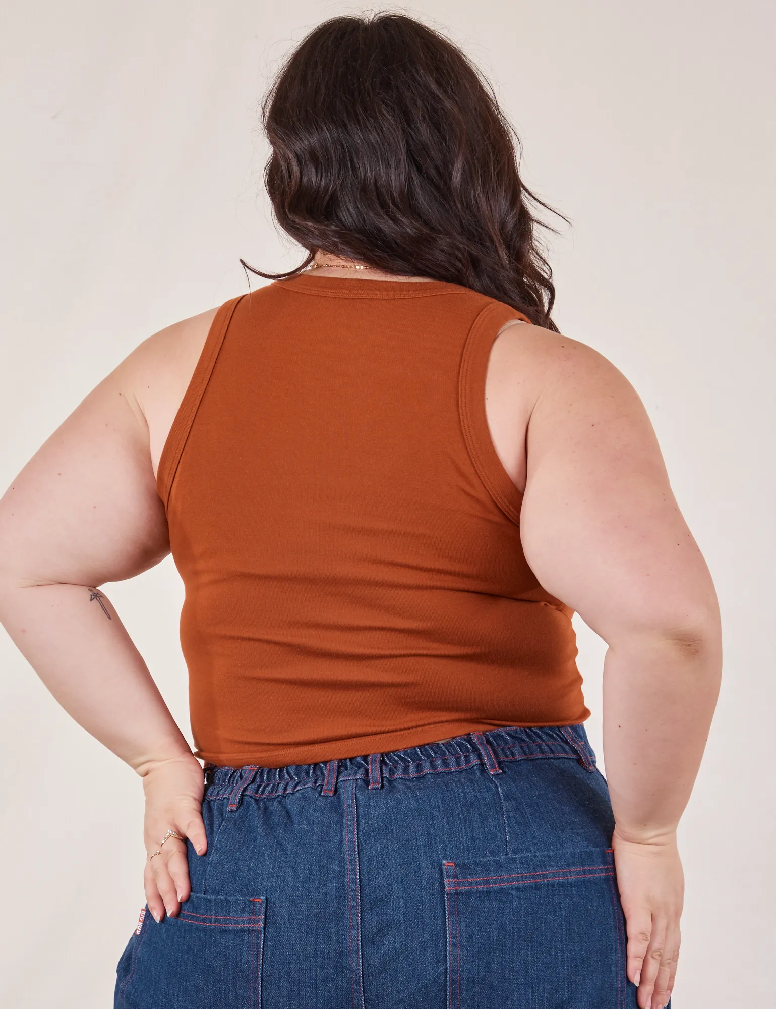 Cropped Tank Top - Burnt Terracotta