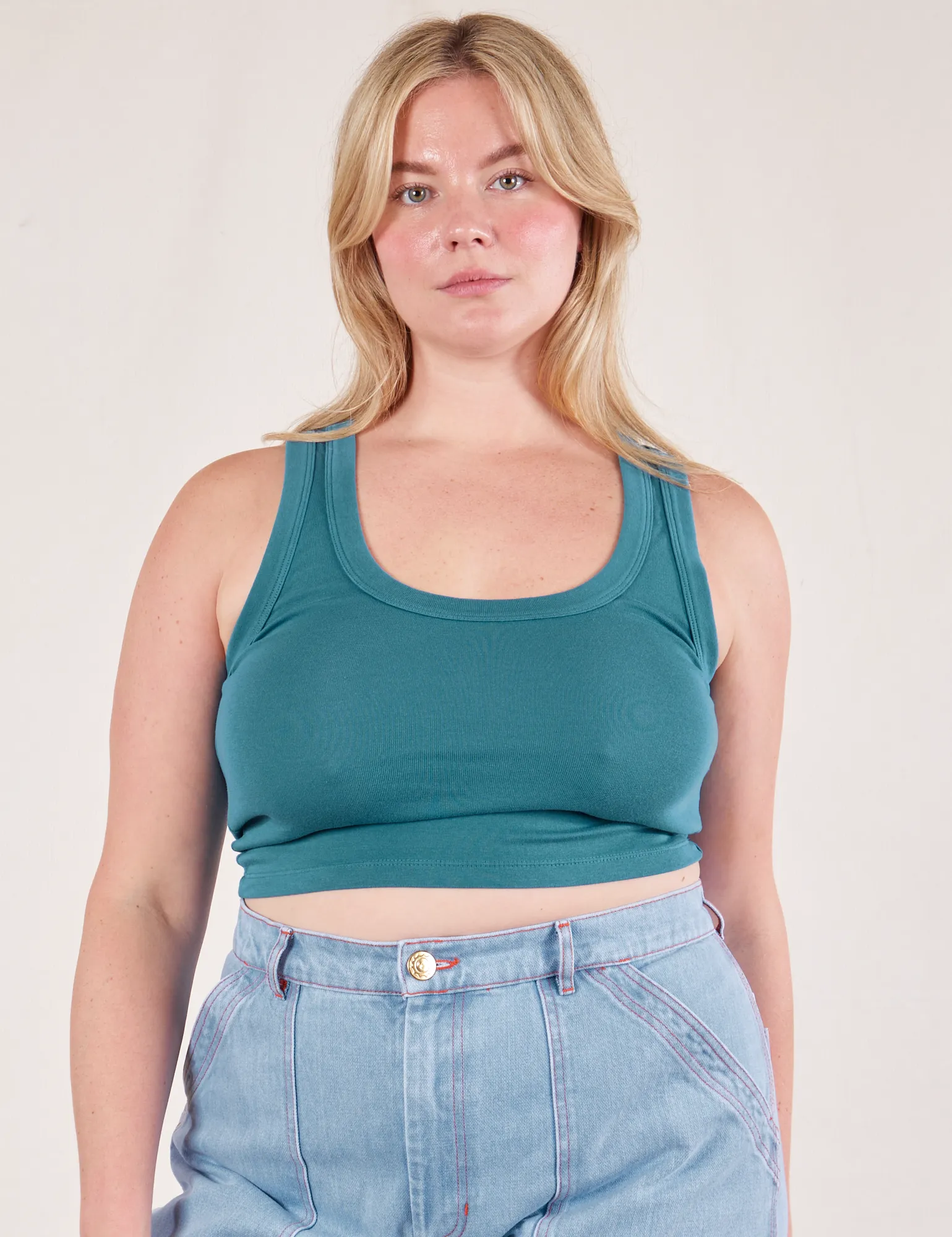 Cropped Tank Top - Marine Blue