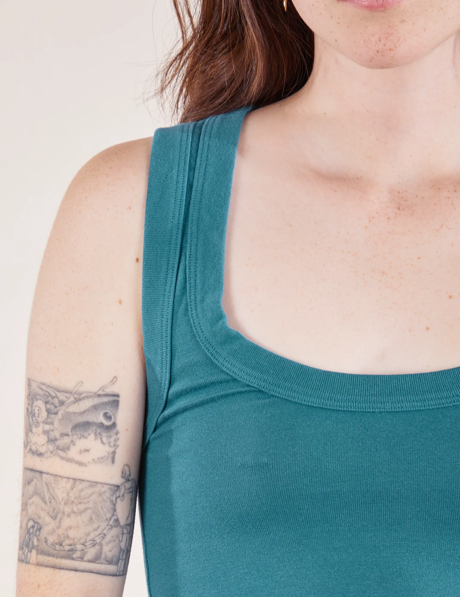 Cropped Tank Top - Marine Blue