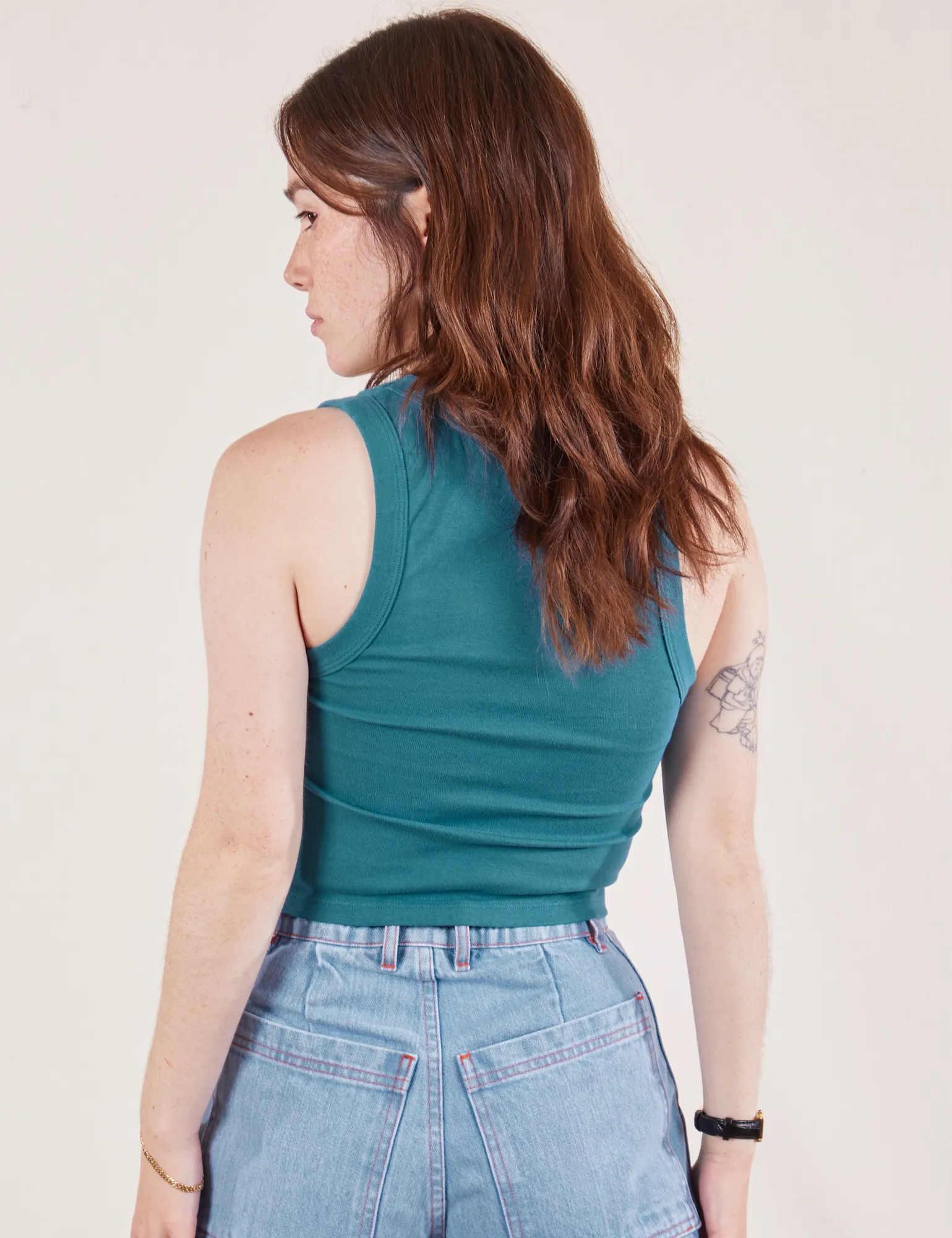 Cropped Tank Top - Marine Blue