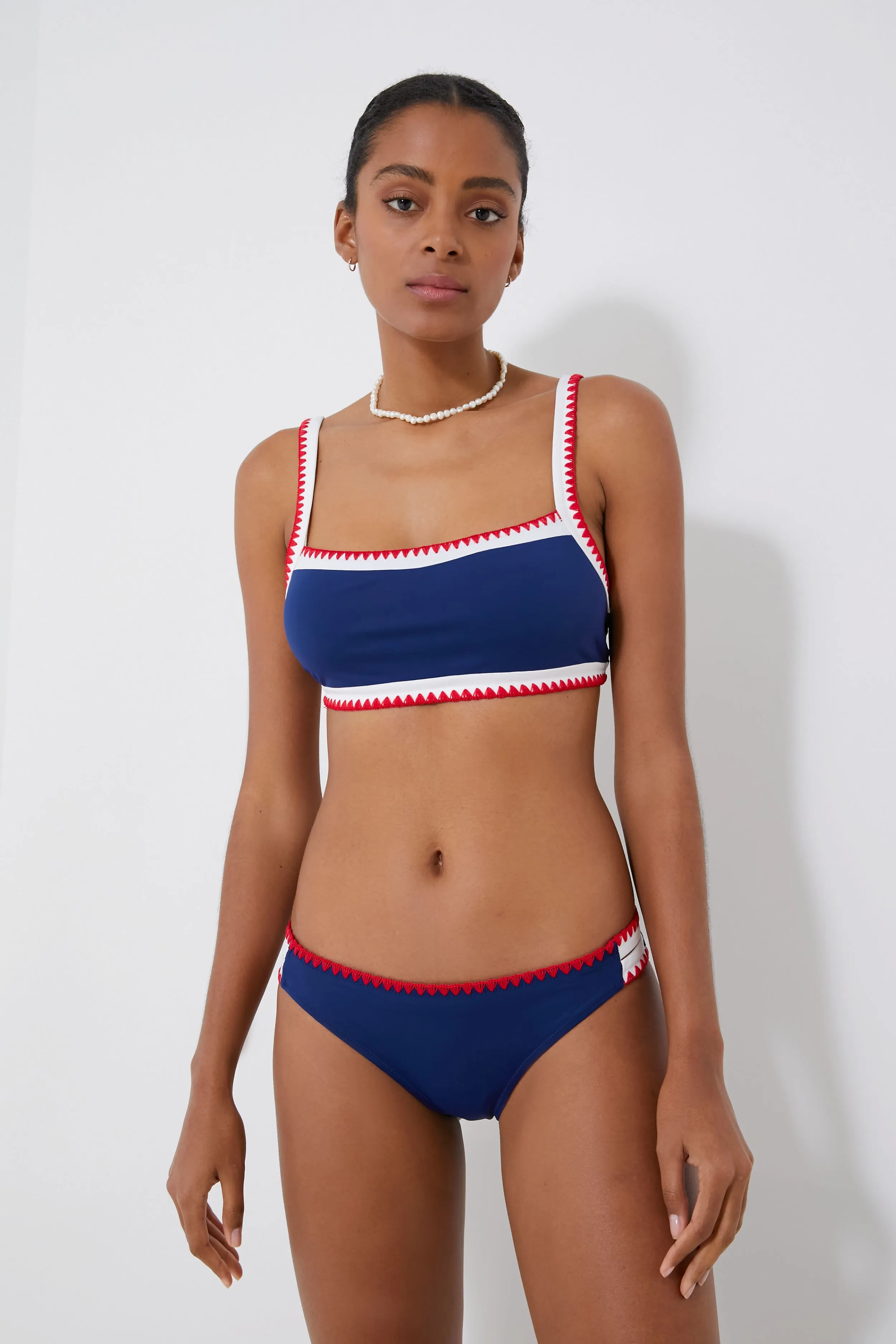 Deep Bay Colorblock Bikini Top