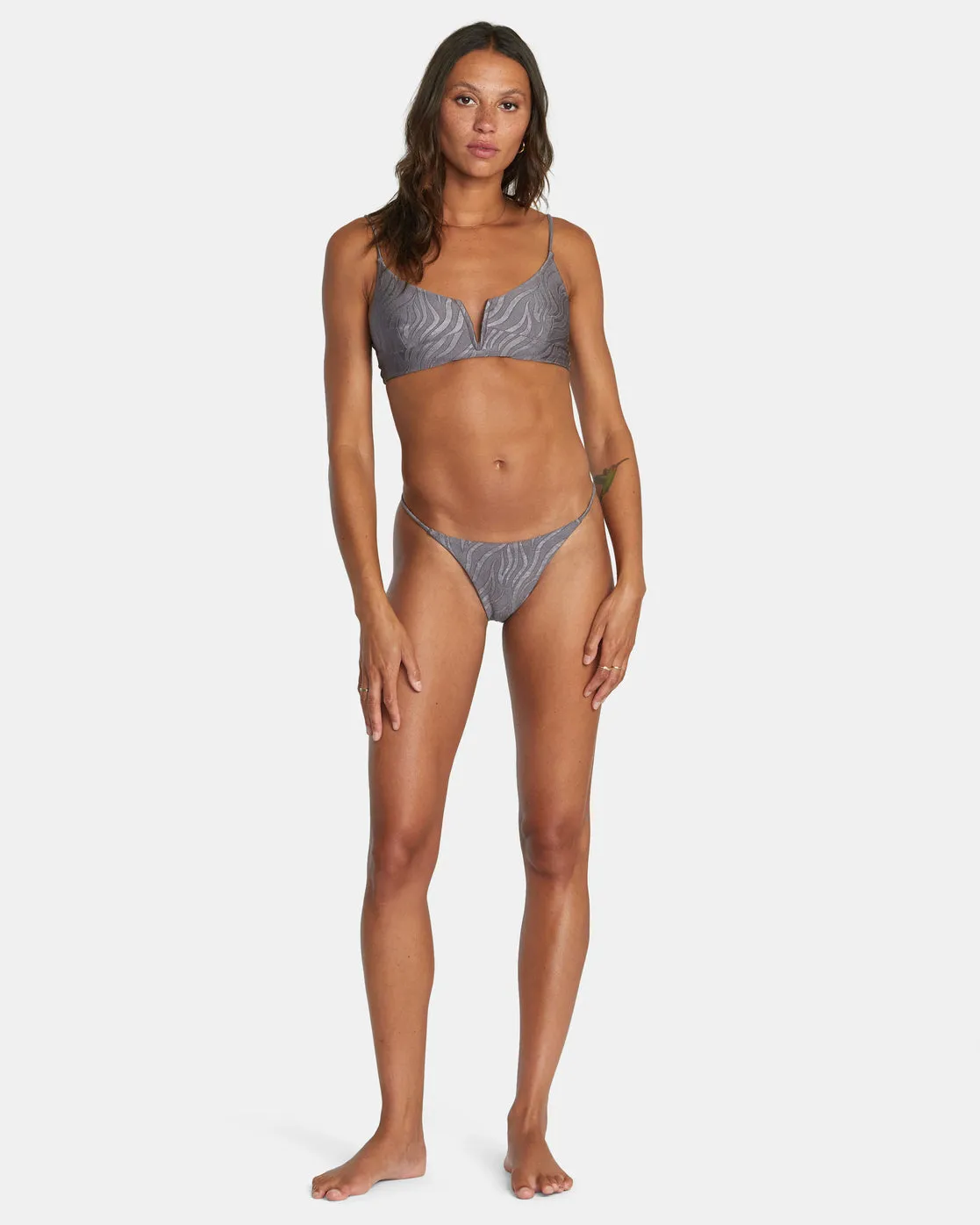 Feral V-Wire Cropped Bikini Top - Shark