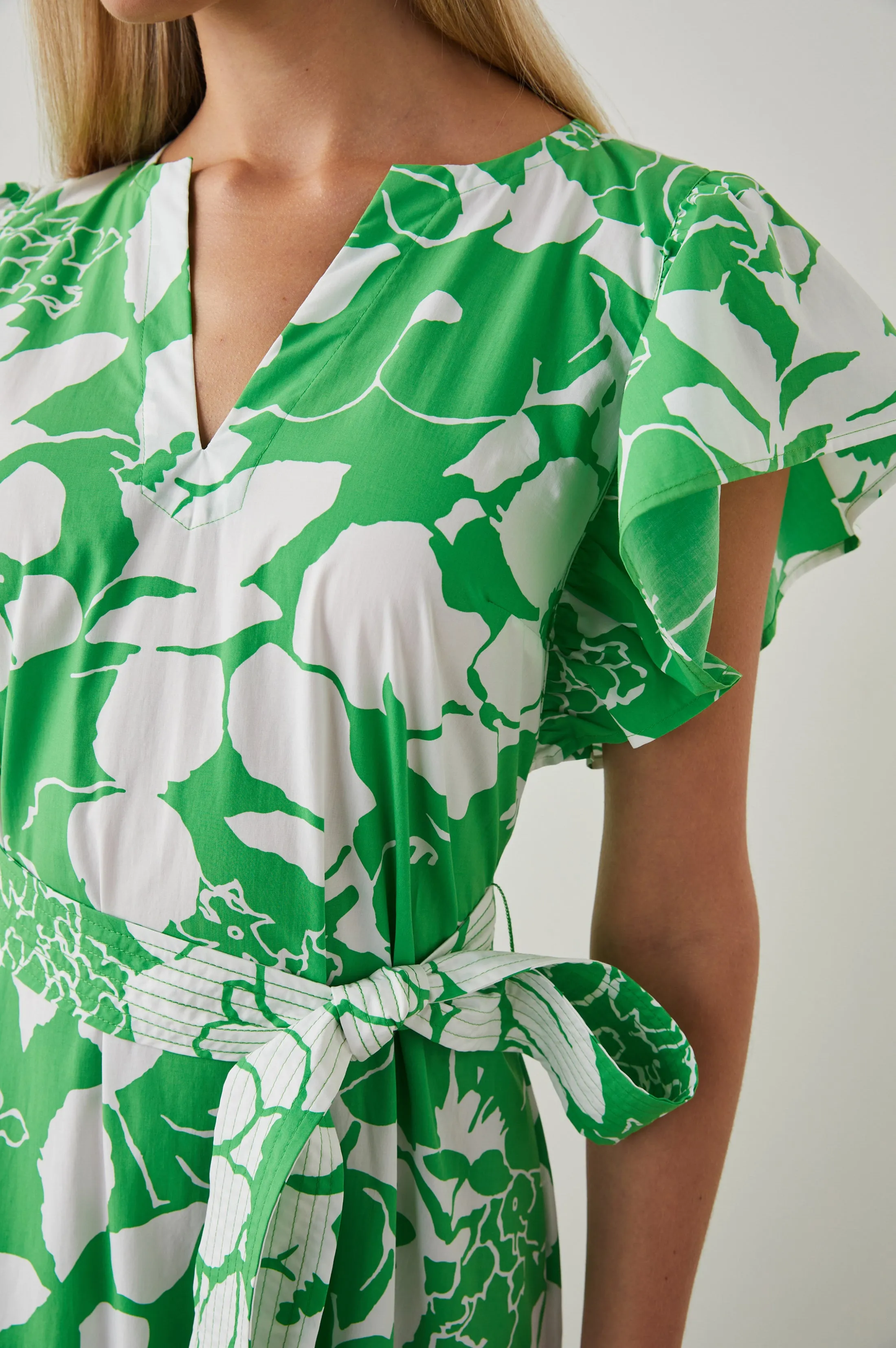 GIA DRESS - GREEN LOTUS