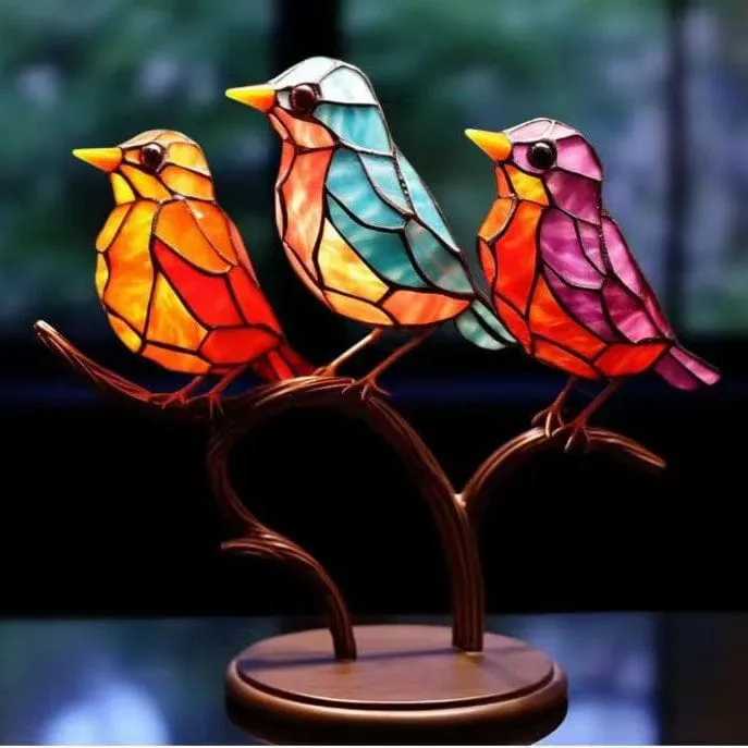 Gothic Colourful Birds Decor