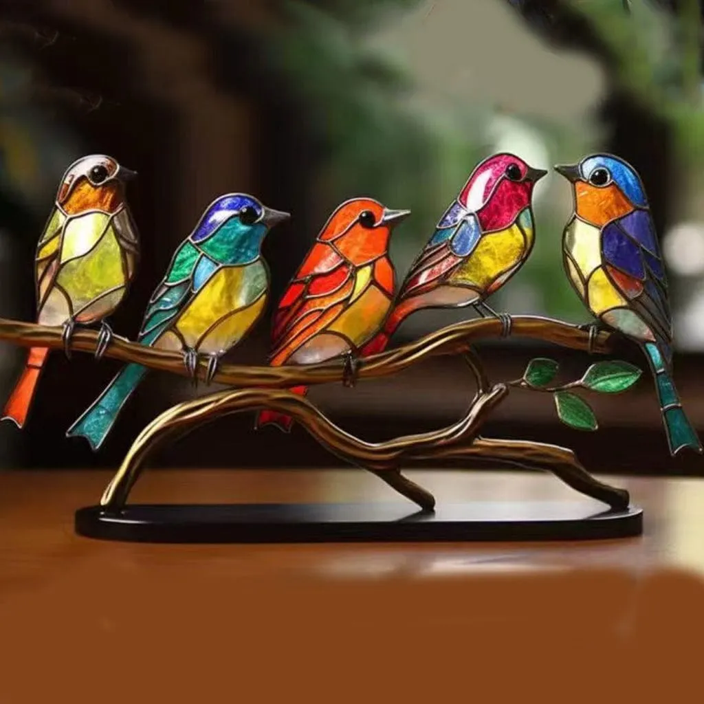 Gothic Colourful Birds Decor