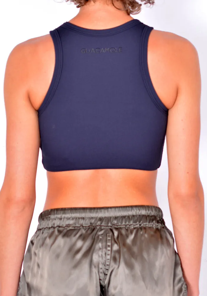 GUACAMOLE 20-1019-BLK CROPPED TANK TOP BLACK