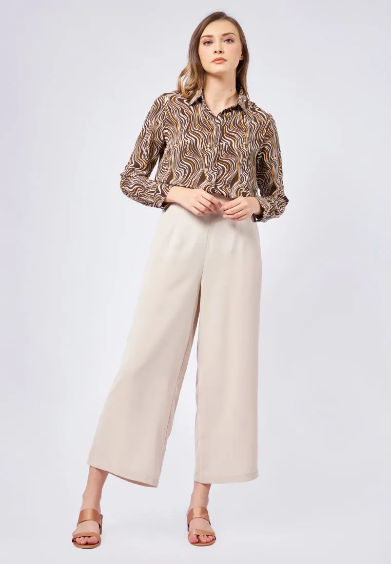 High Waist Wide Leg Trousers