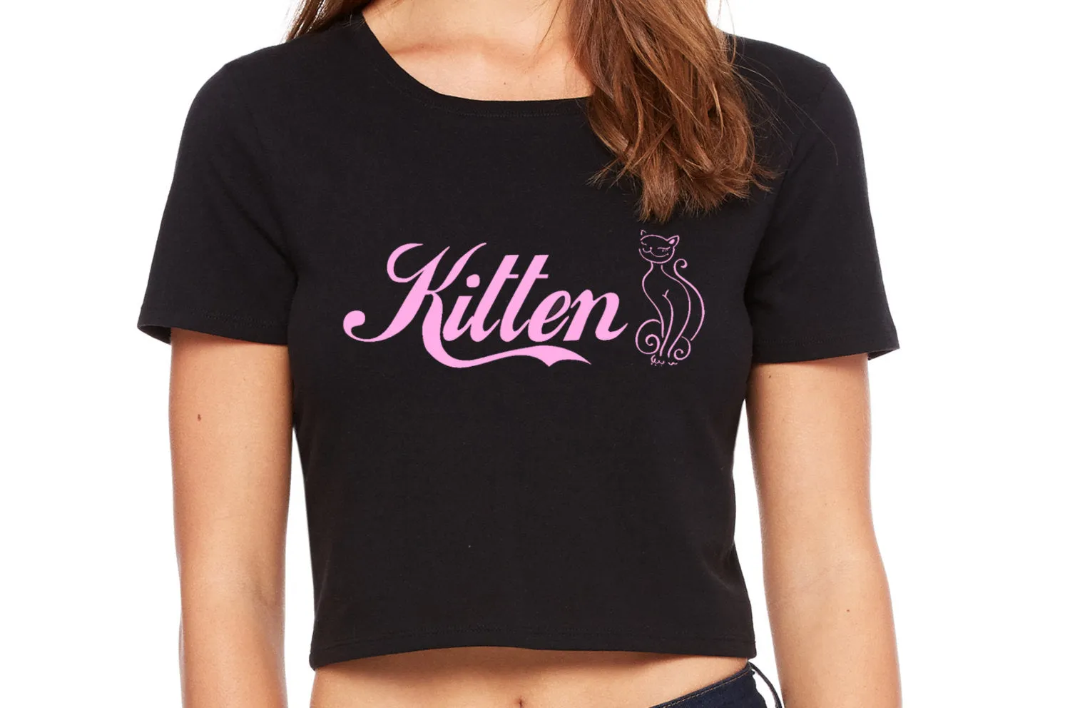 KITTEN BABY GIRL Daddys Princess owned slave crop top tee shirt choices sexy bdsm collar collared cgl neko pet play