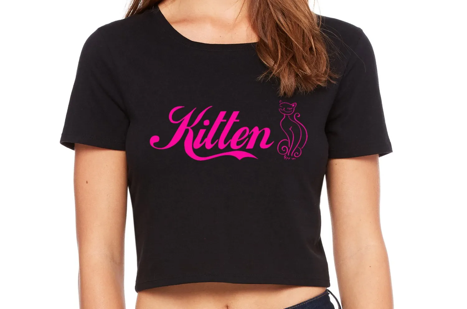 KITTEN BABY GIRL Daddys Princess owned slave crop top tee shirt choices sexy bdsm collar collared cgl neko pet play