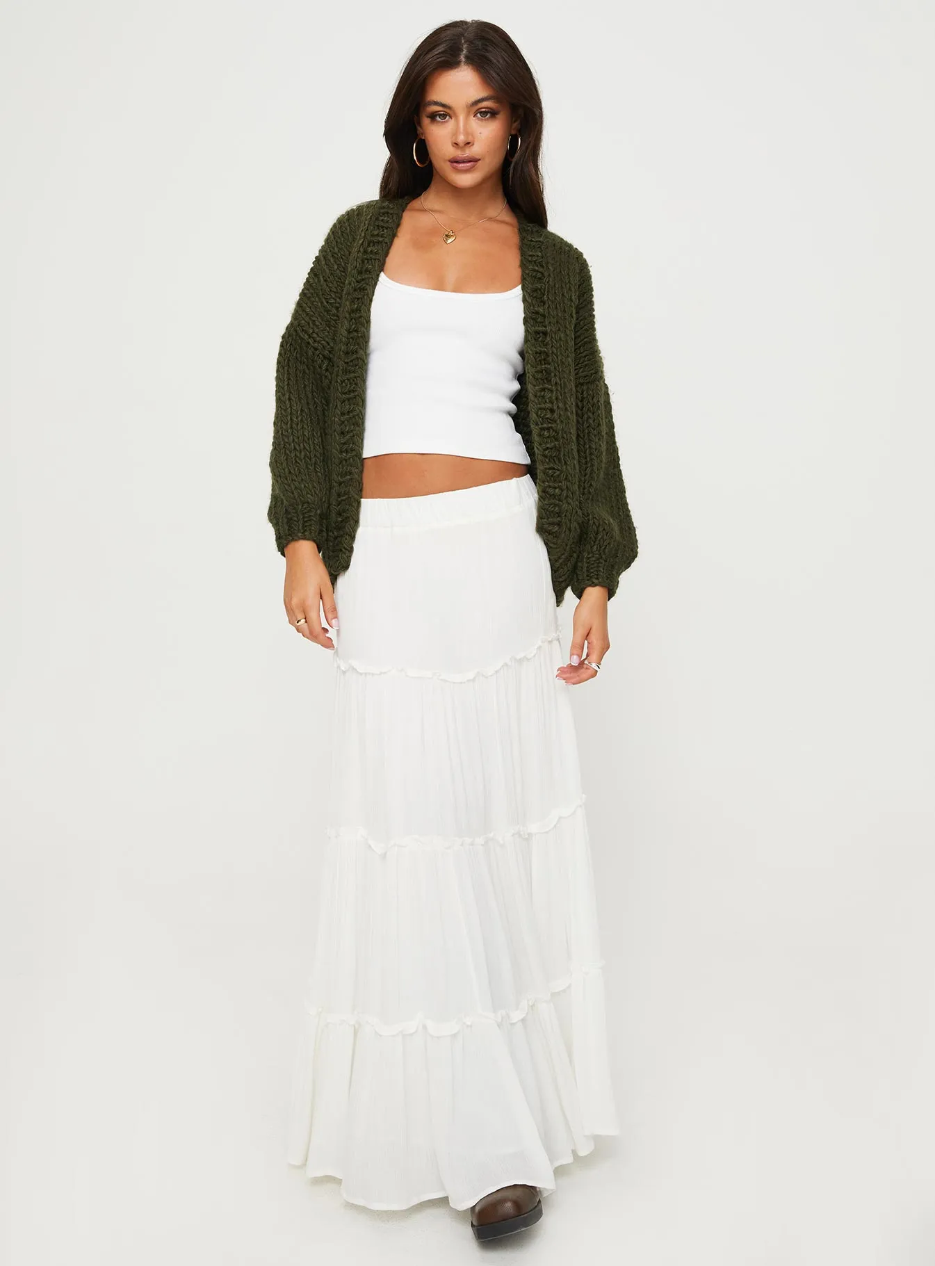 Lester Knit Cardigan Olive