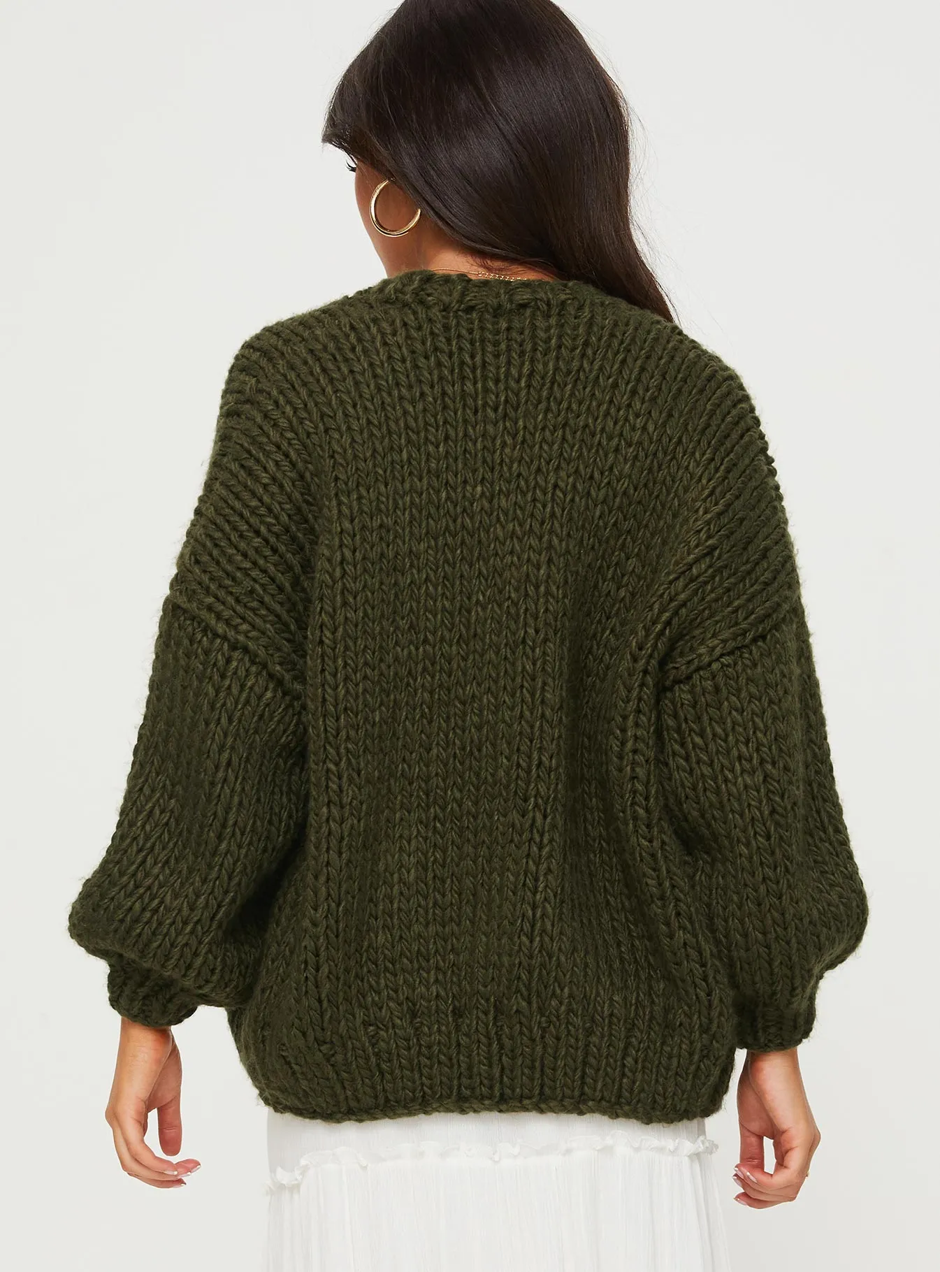 Lester Knit Cardigan Olive