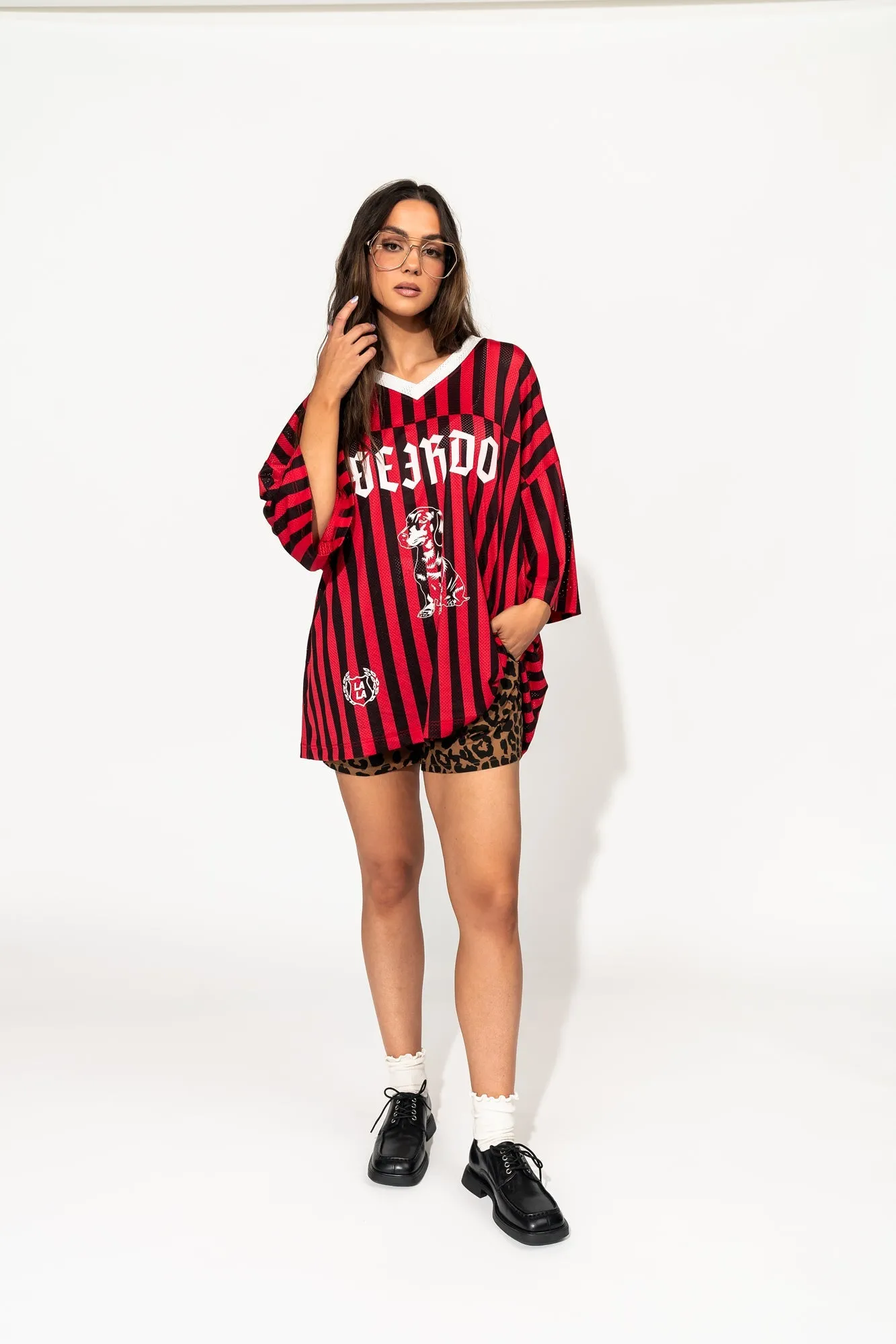 Long Live Weirdos Jersey in Red   Black *RESTOCKED*