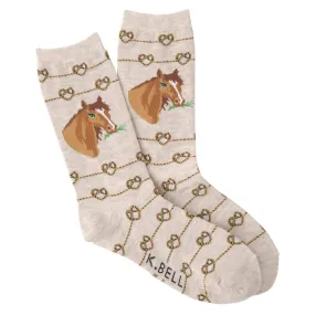 Love Knot Horse Women's Crew Socks