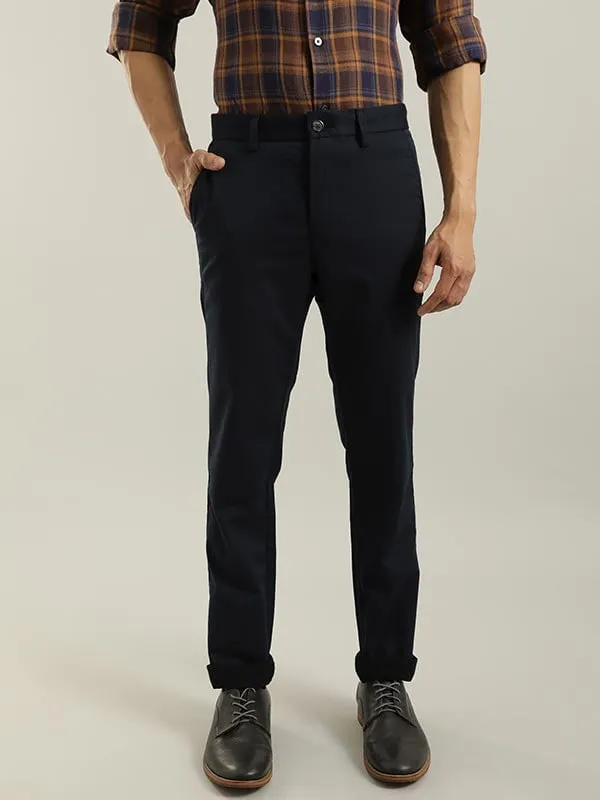 Men Brooklyn Fit Polyester Blend Trouser