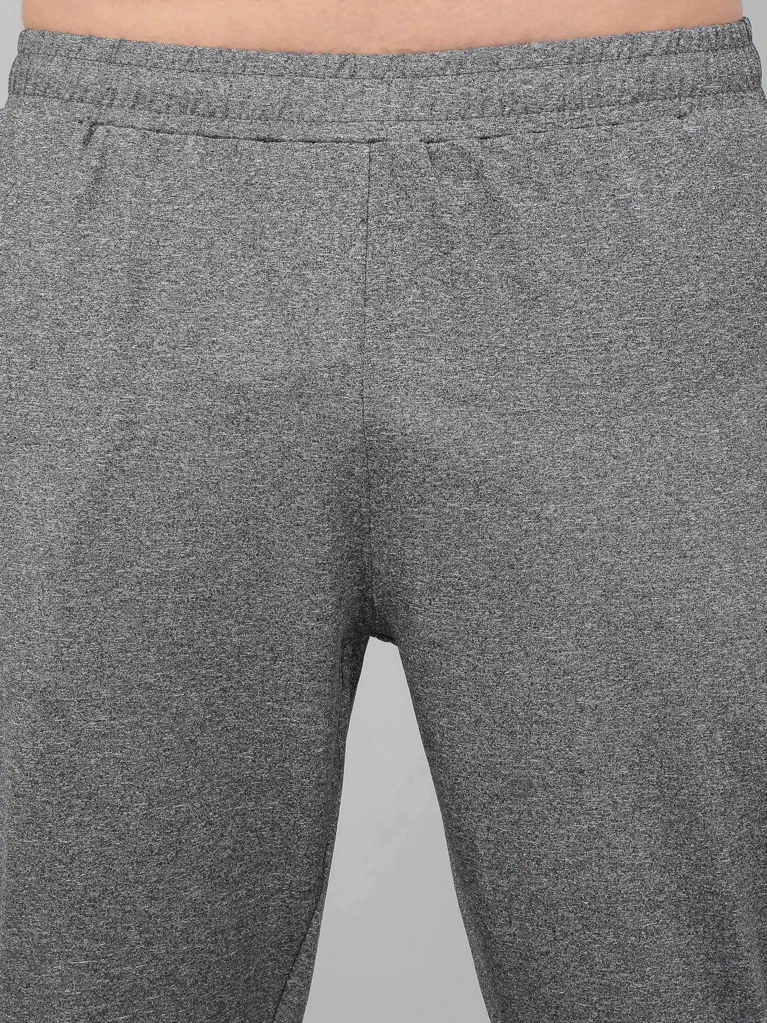 Men's Grey Solid Stretchable Active Wear Track Pant