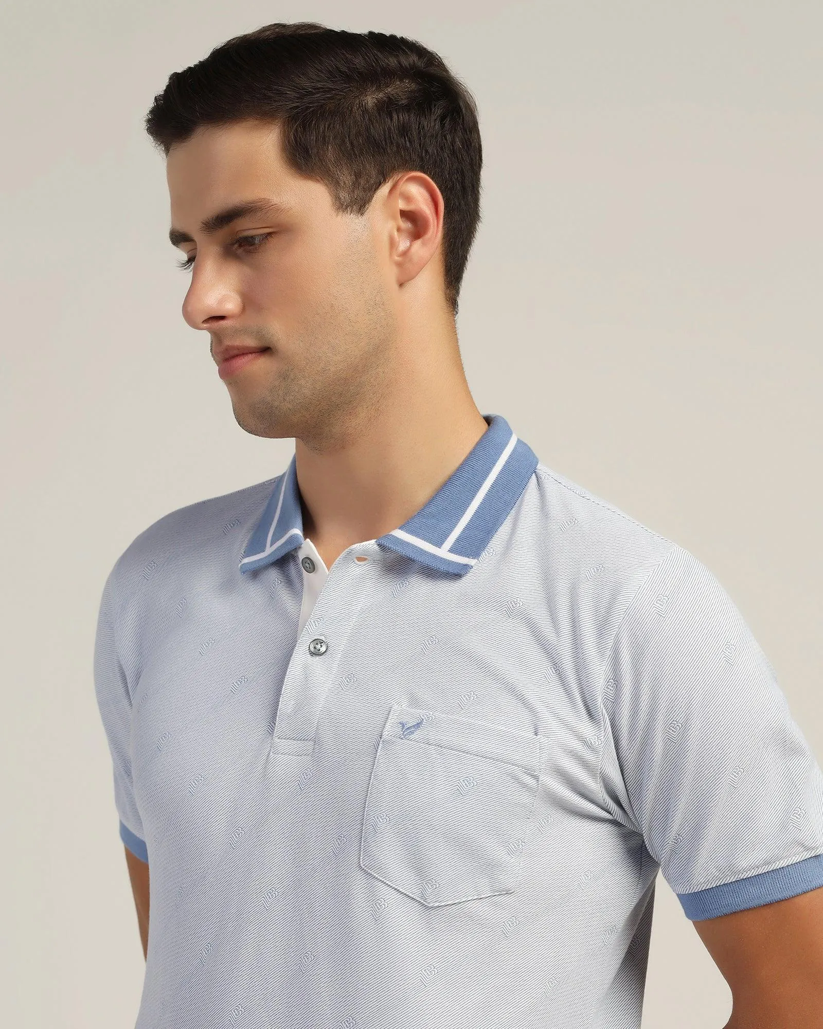 Polo Blue Printed T-Shirt - Nit