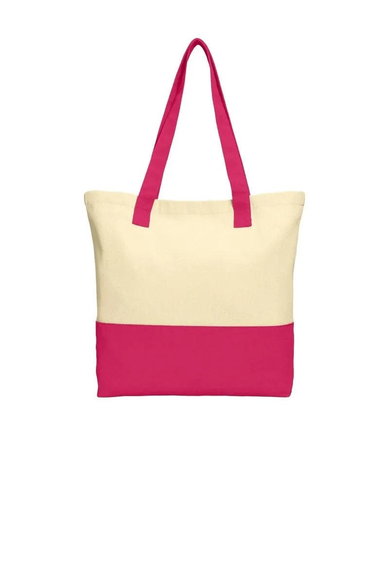 Port Authority   Colorblock Cotton Tote. BG414