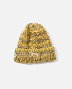 Rib Knit Space Dye Beanie - Lime