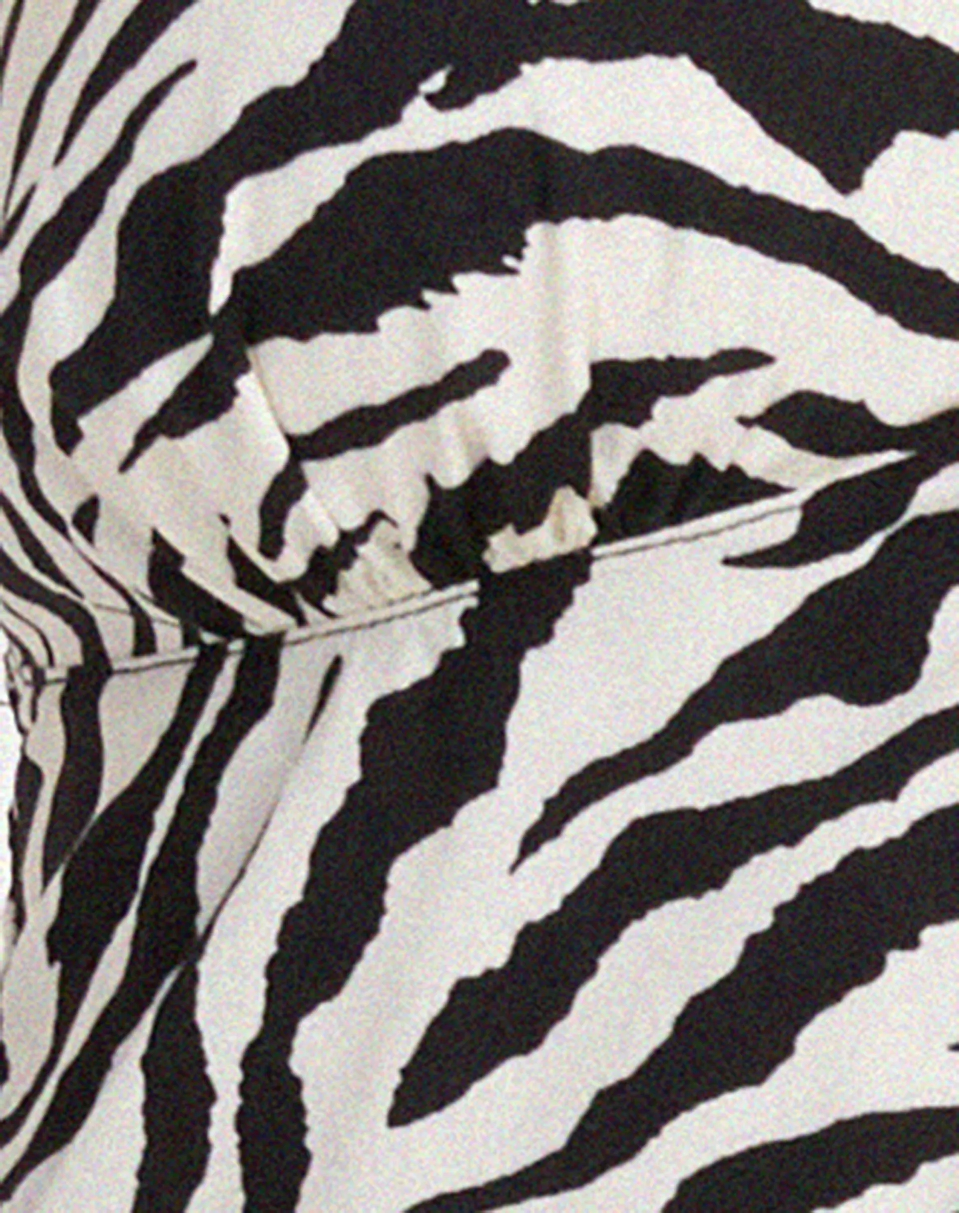 Roula Halter Top in 90's Zebra Black and White