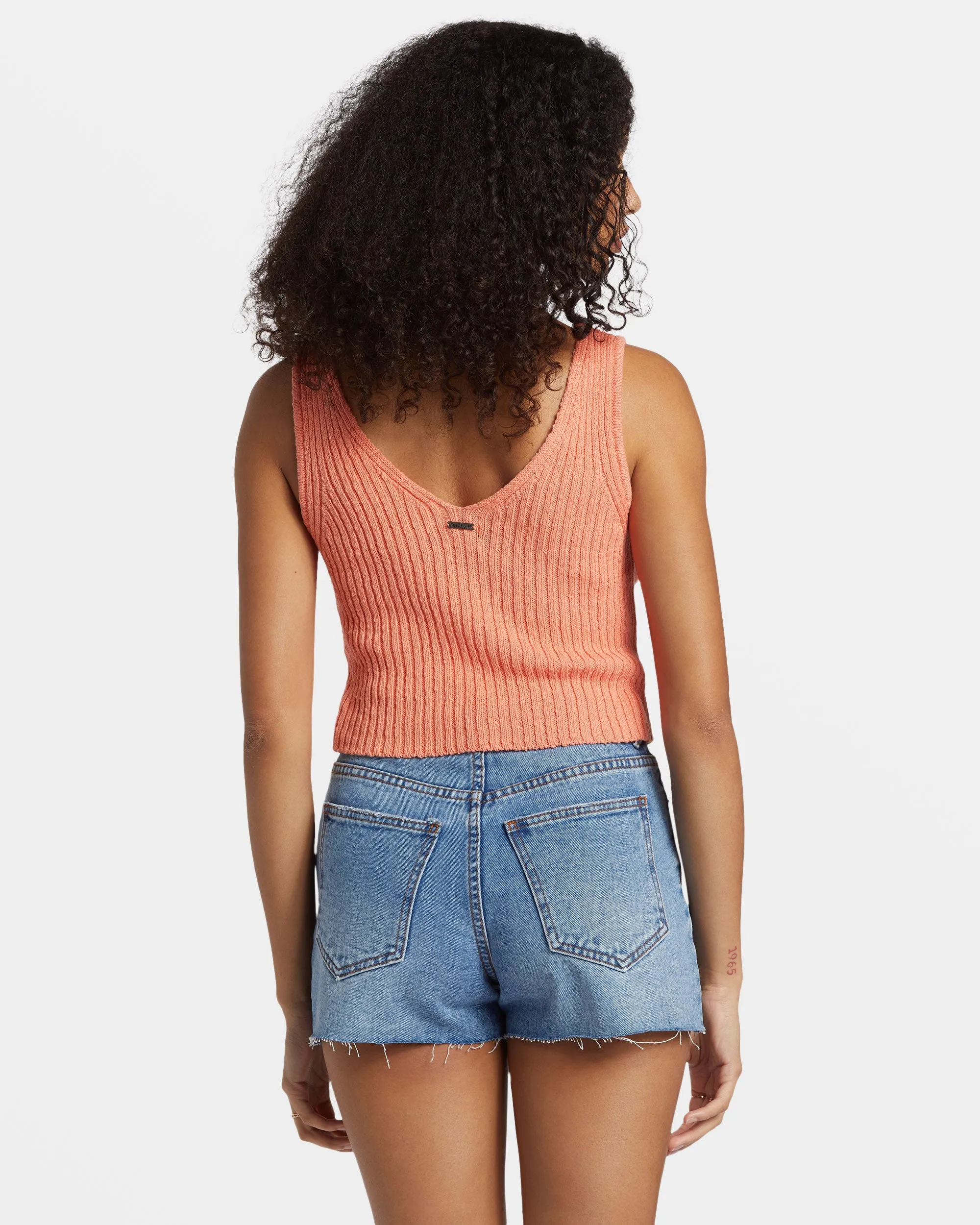 Ryann Sweater Tank - Peach Paradise