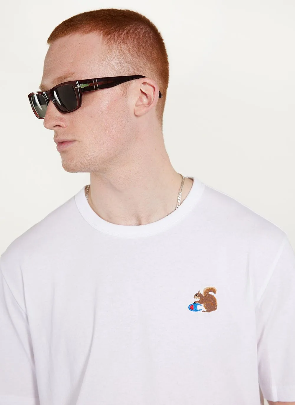 Squirrel T Shirt | Champion and Percival | White