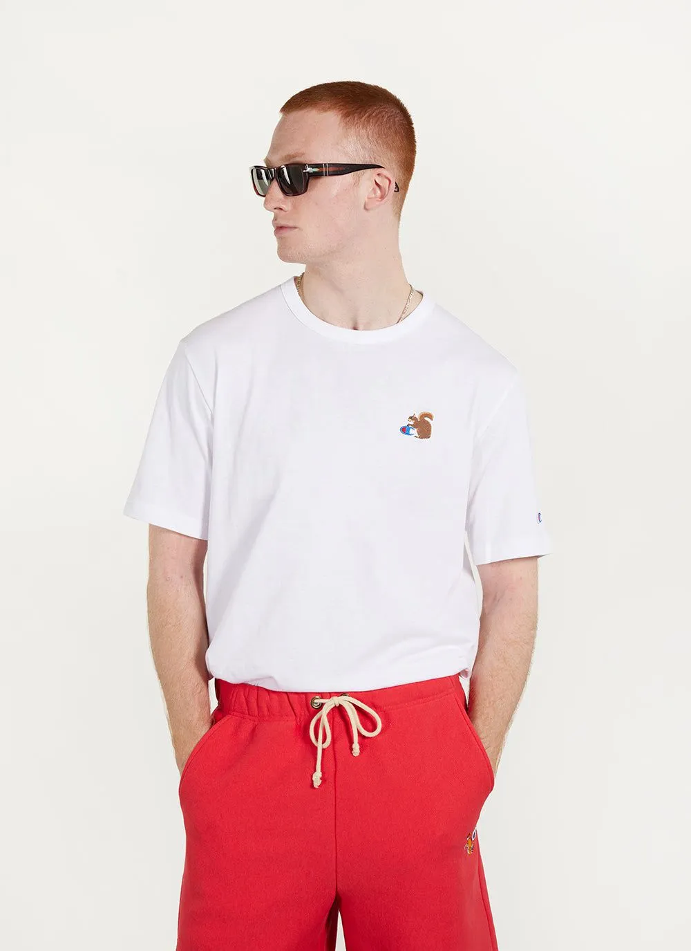 Squirrel T Shirt | Champion and Percival | White