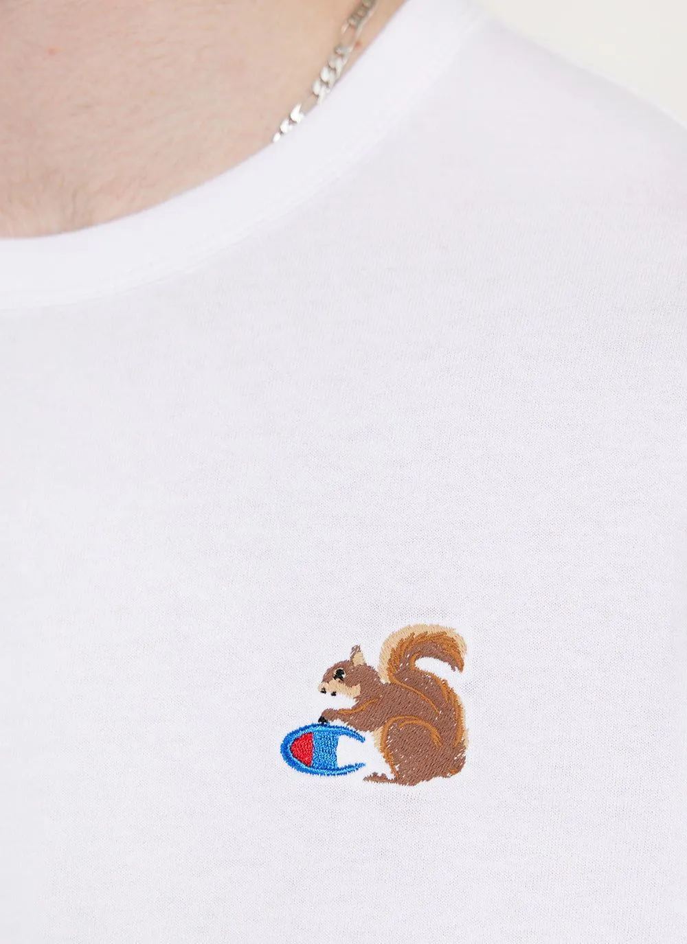 Squirrel T Shirt | Champion and Percival | White