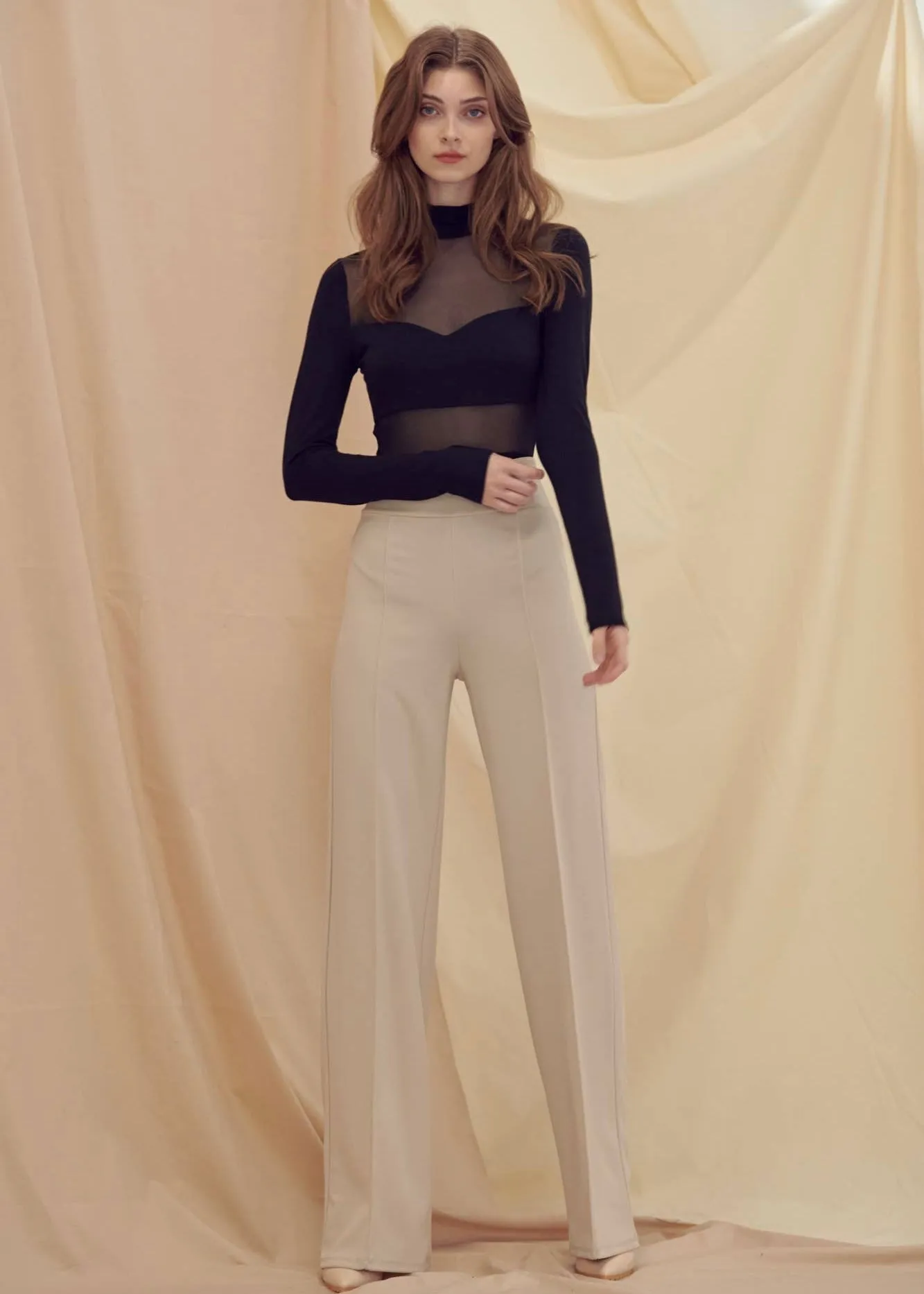 Sugar & Spice High Waisted V-Cut Trousers