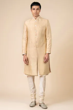 Tasva Classic Sherwani With Embroidered Collar