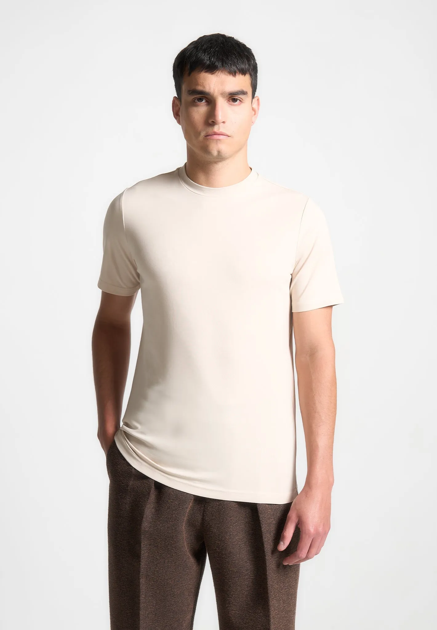 Éternel Fitted Luxe T-Shirt - Cream