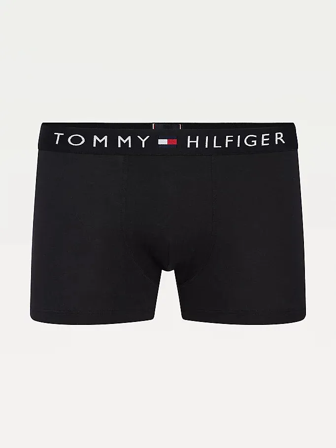 Tommy Hilfiger Original Stretch Logo Waistband Trunks - Black