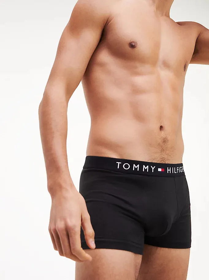 Tommy Hilfiger Original Stretch Logo Waistband Trunks - Black