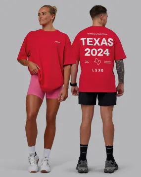 Unisex TEXAS 2024 FLXCotton Tee Oversize - Scarlet