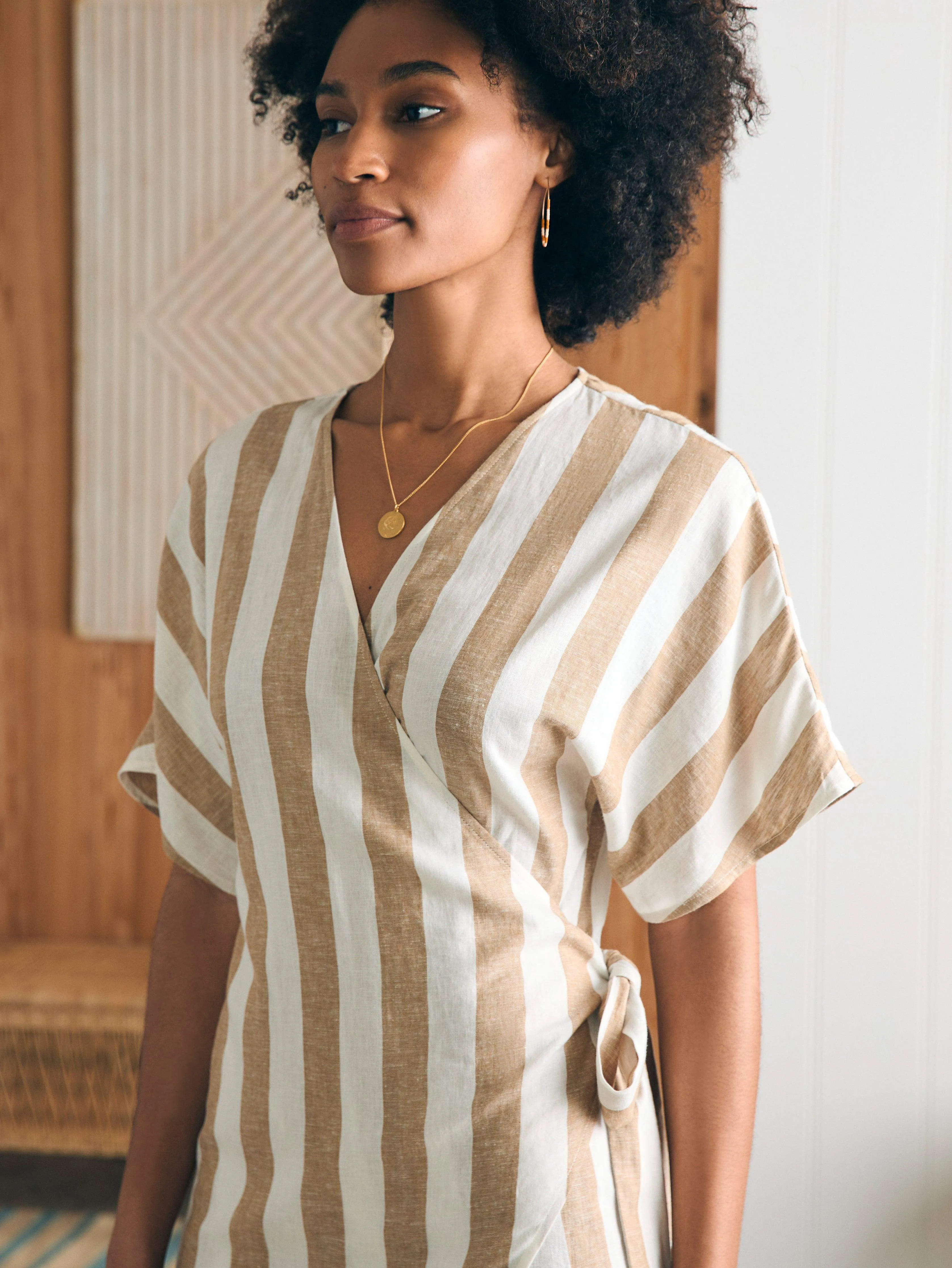 Willow Dress - Bronze Stripe