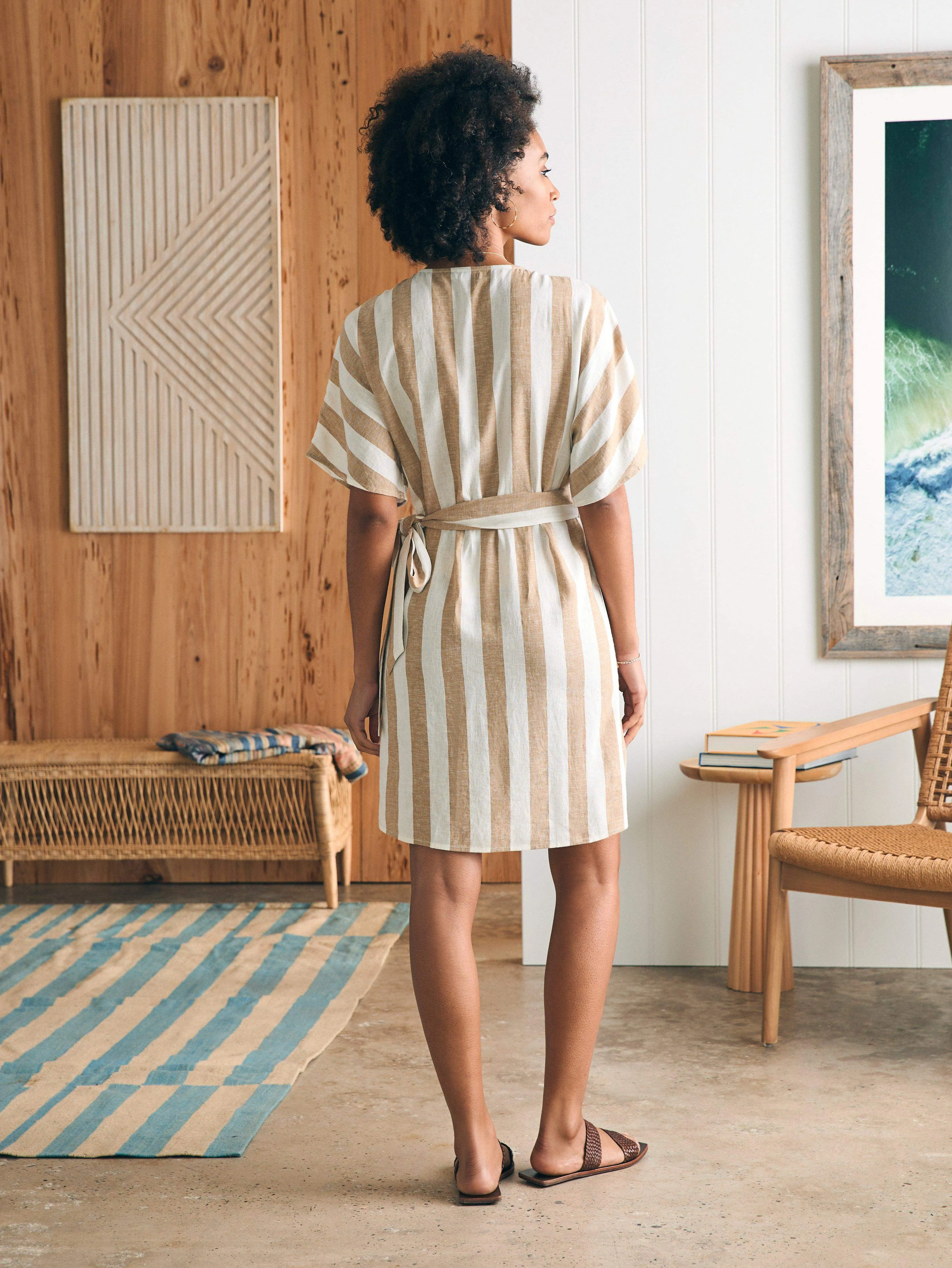 Willow Dress - Bronze Stripe