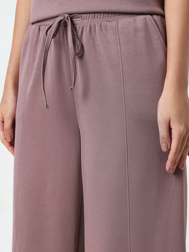 Wunderlove Dusty Pink Soft Touch High-Rise Lounge Pants