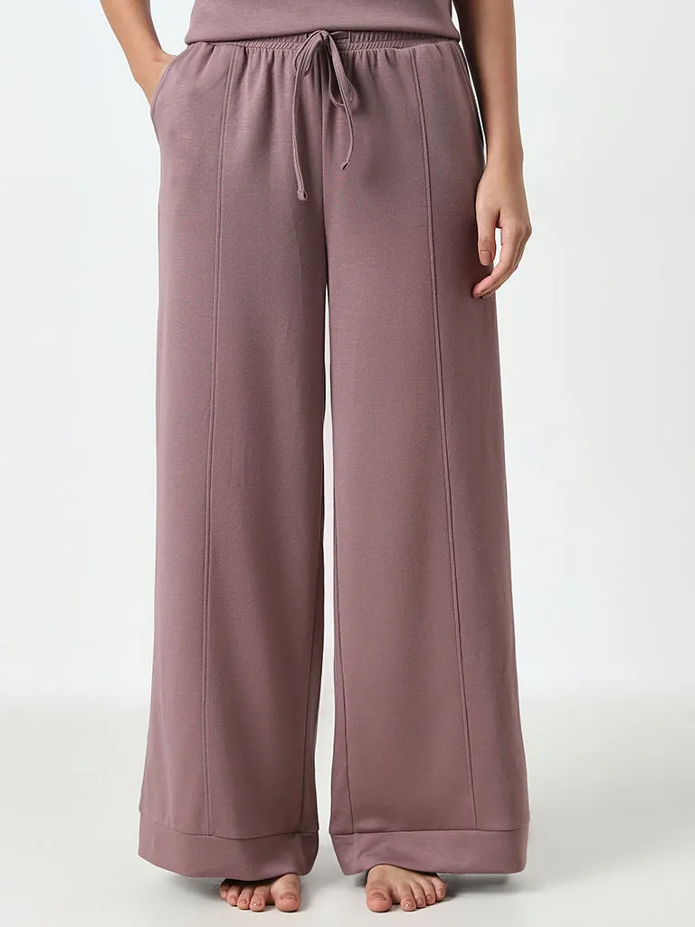 Wunderlove Dusty Pink Soft Touch High-Rise Lounge Pants